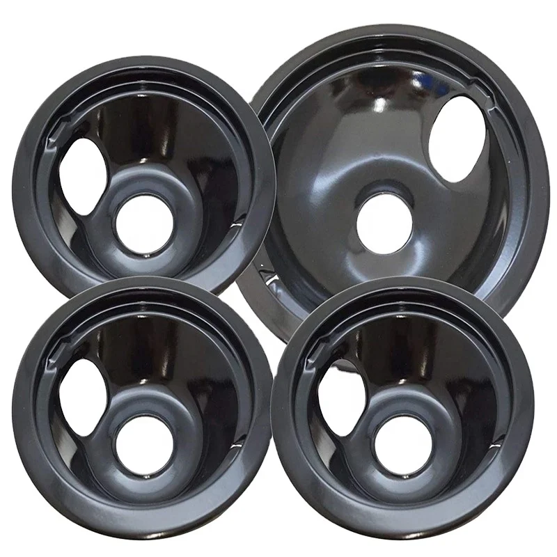 
gas burner parts WB31M19 and WB31M20 Chrome Drip Pan Set Replacement for G.E Kenmore 