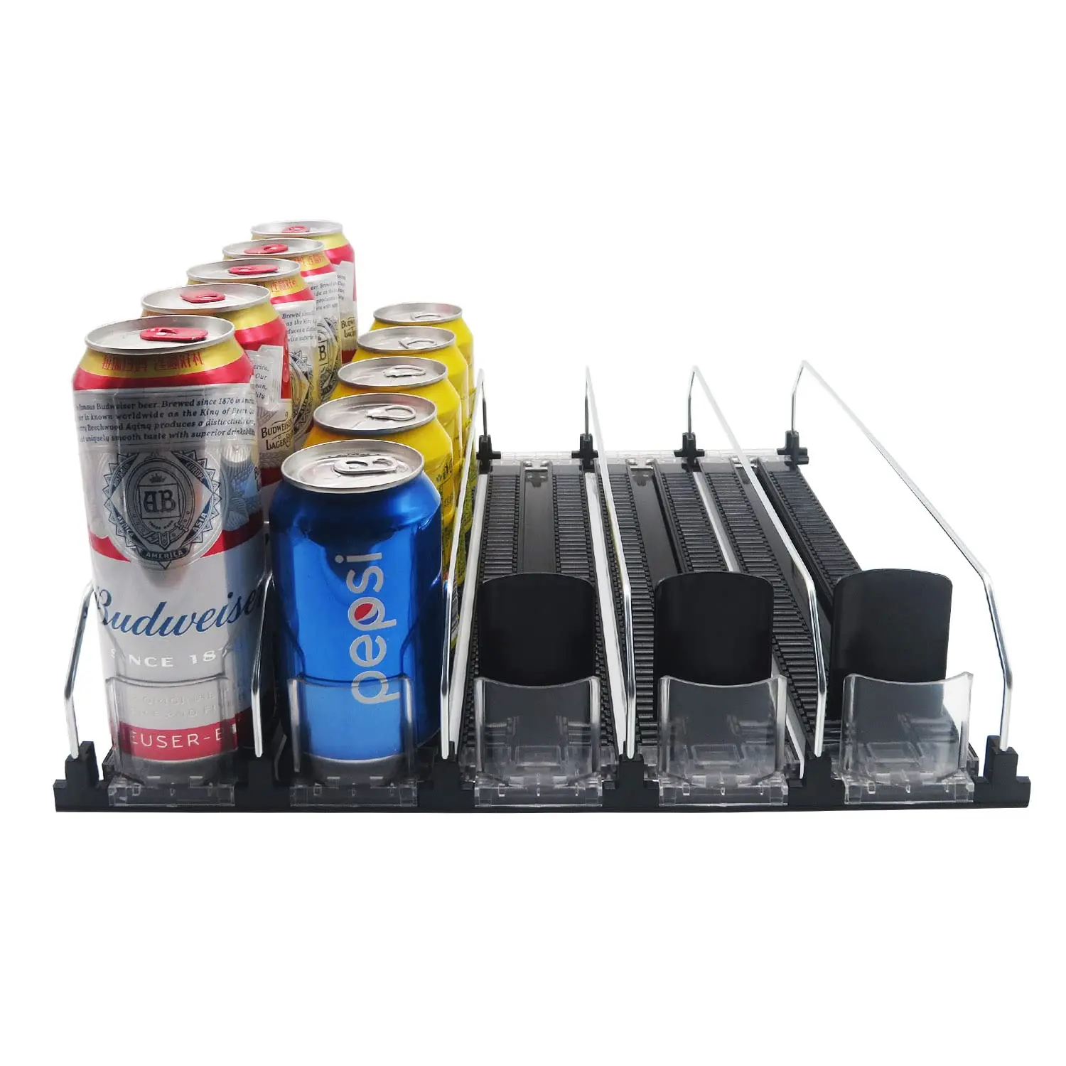 Flex Shelves Roller Shelf Pusher Tray for Cans