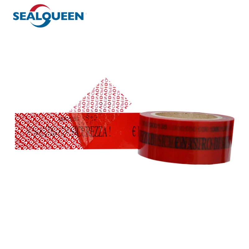 Transfer Adhesive Sticker Tamper Evident Security Safe High VOID Warranty Tape For Packing