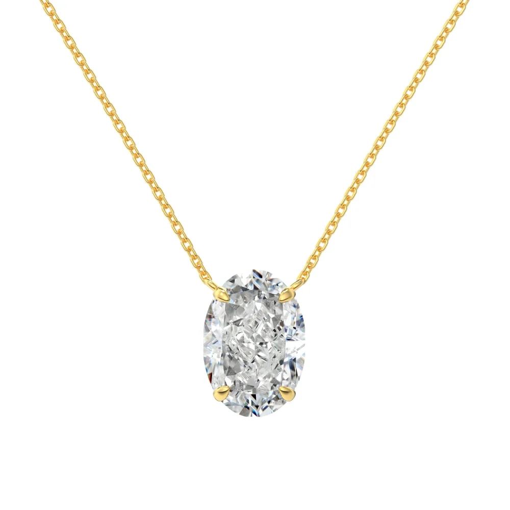 Dylam Simple Design 18K Gold Plated Chain Link Charm 9Mm Round 8A Cz Zircon Necklace S925 Silver Pendant Necklaces For Women