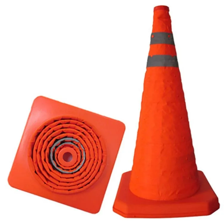 traffic cones suppliers durable warning lights collapsible traffic road cones safety with reflective for sale