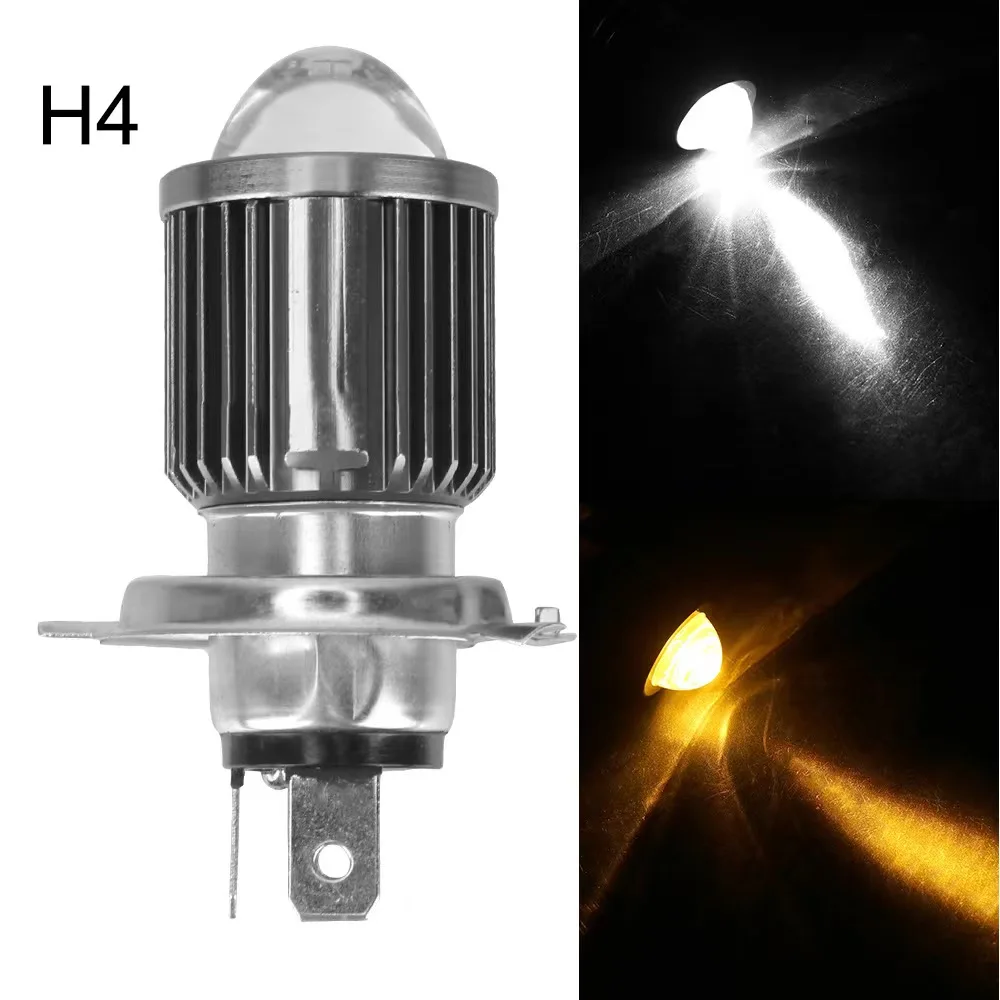 Motorbike 3000K 6000K Scooter car Accessories Condensing Len Fog Lights LED Hi Lo beam headlight motorcycle BA20D H4 led