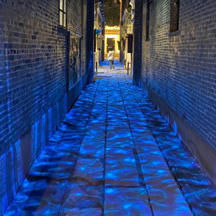 Projector Light Water Ripple Wall Washer Aurora 3D Dynamic Pattern Flood Lamp Garden Atmosphere Landscape Lighting