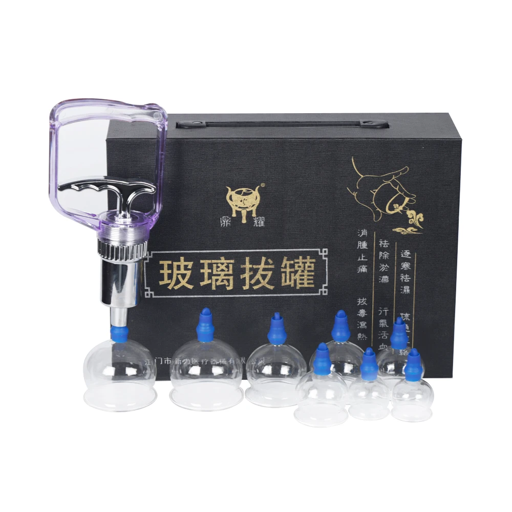 8pcs/set  Glass Cupping Anti Cellulite Vacuum Cupping TCM Acupuncture Massage Body Suction Cups