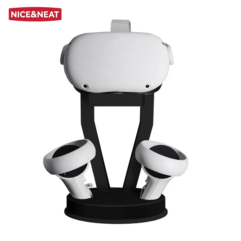 VR Stand Headset Display Holder and Controller Holder Mount Station for Oculus Quest/Quest 2/Rift/Rift S