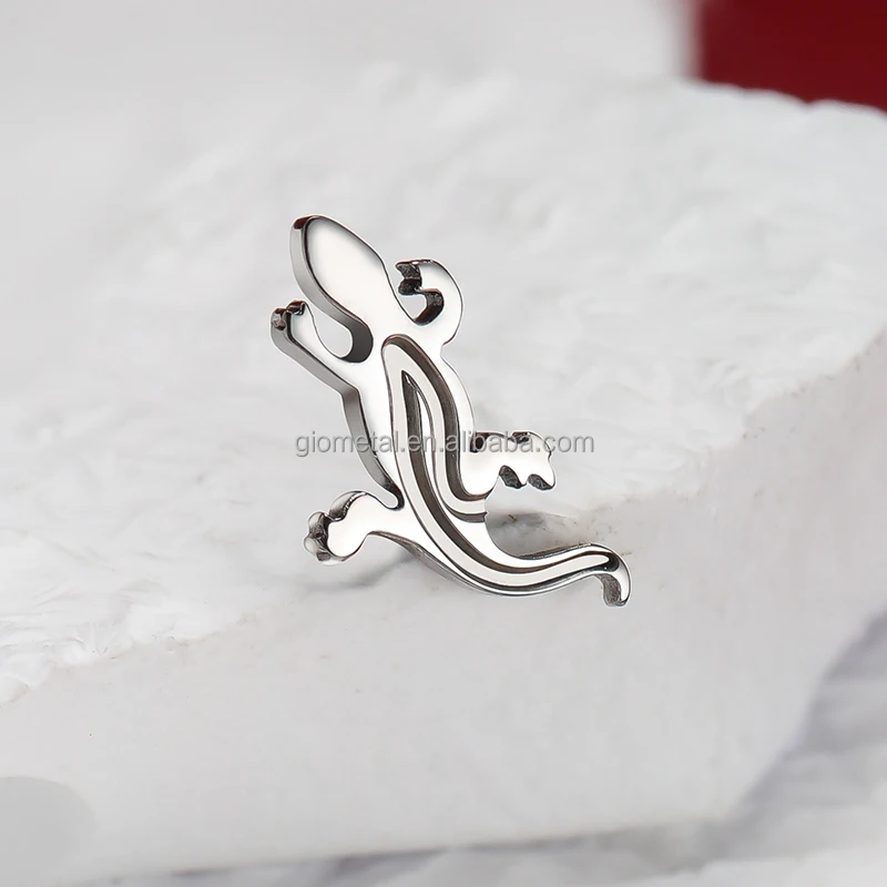 Giometal G23 титановые бесрезьбовые украшения в виде стрекозы серьги для пирсинга оптовая продажа