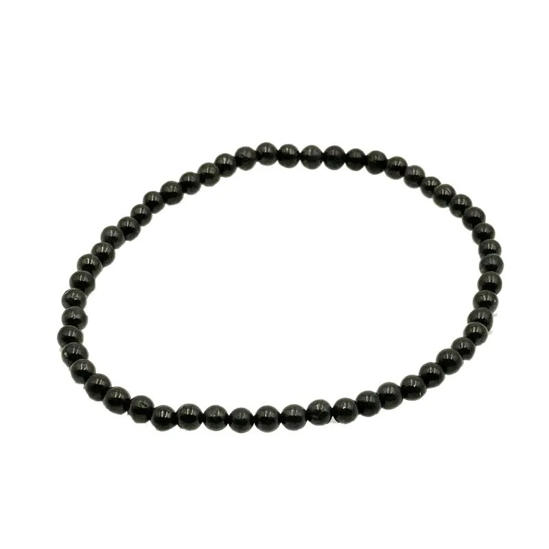 Wollet Wholesale Multiform Irregular Russian Shungite Stone Beads Anklet Bracelet