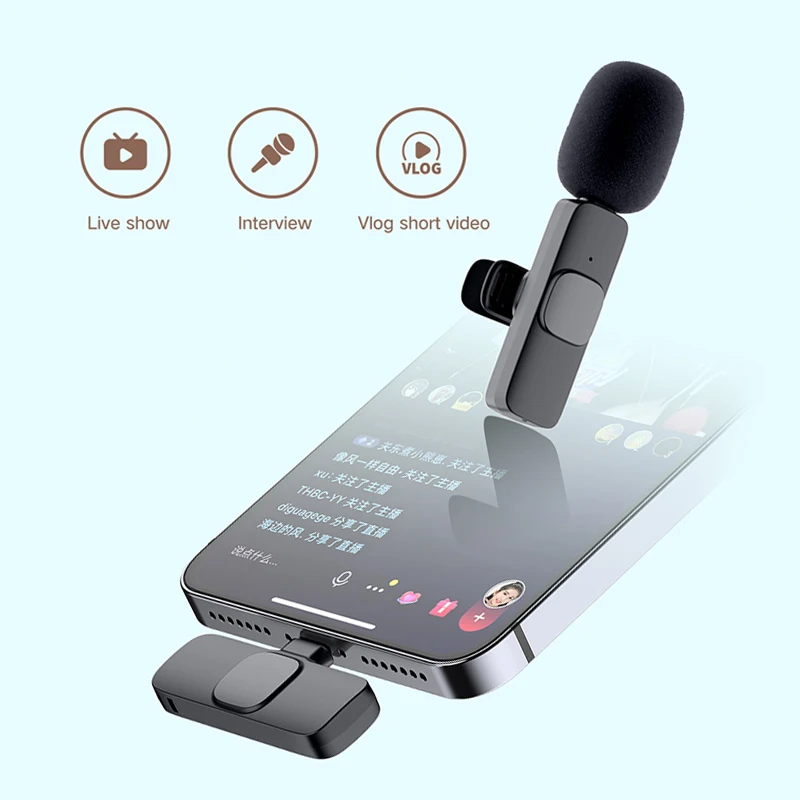 Bluetooth-микрофон беспроводной петличный микрофон шумоподавление портативный USB-микрофон для записи
