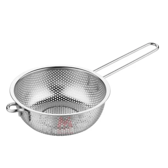
XINCHU Strainer Stainless steel Washing Rice Vegetables Fruit Double Drain colander basket with Hands 