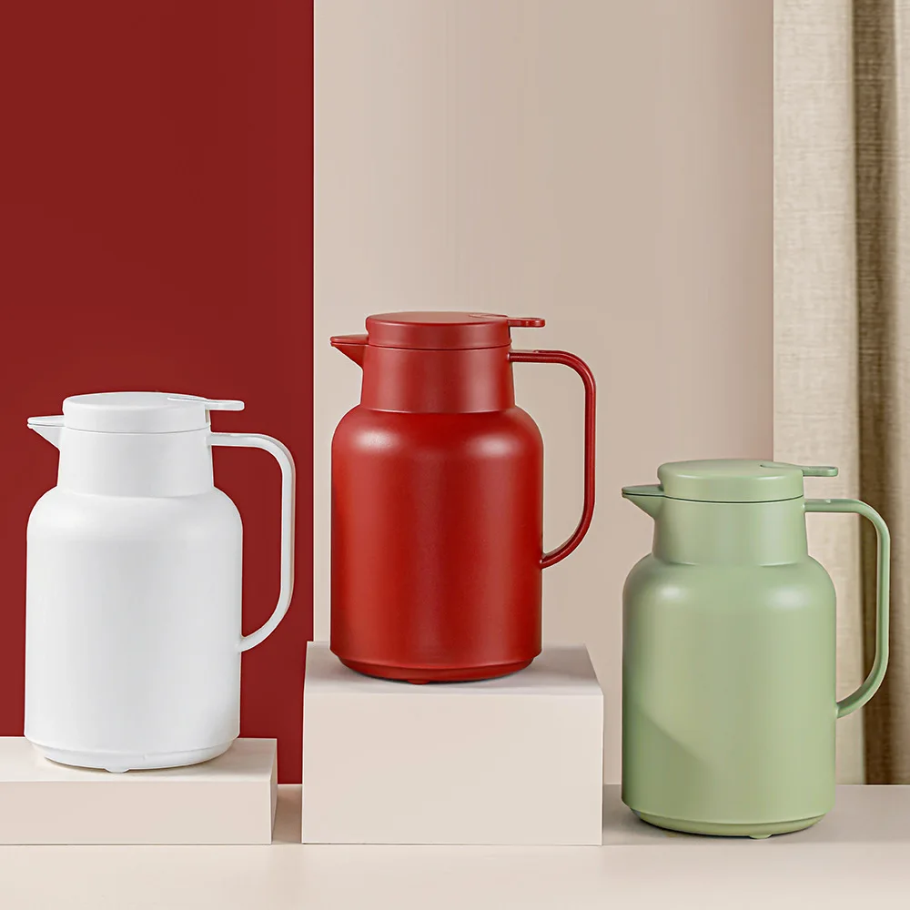 large capacity 1.5L thermal carafe glass inner plastic water kettle home kitchen coffee pot thermos