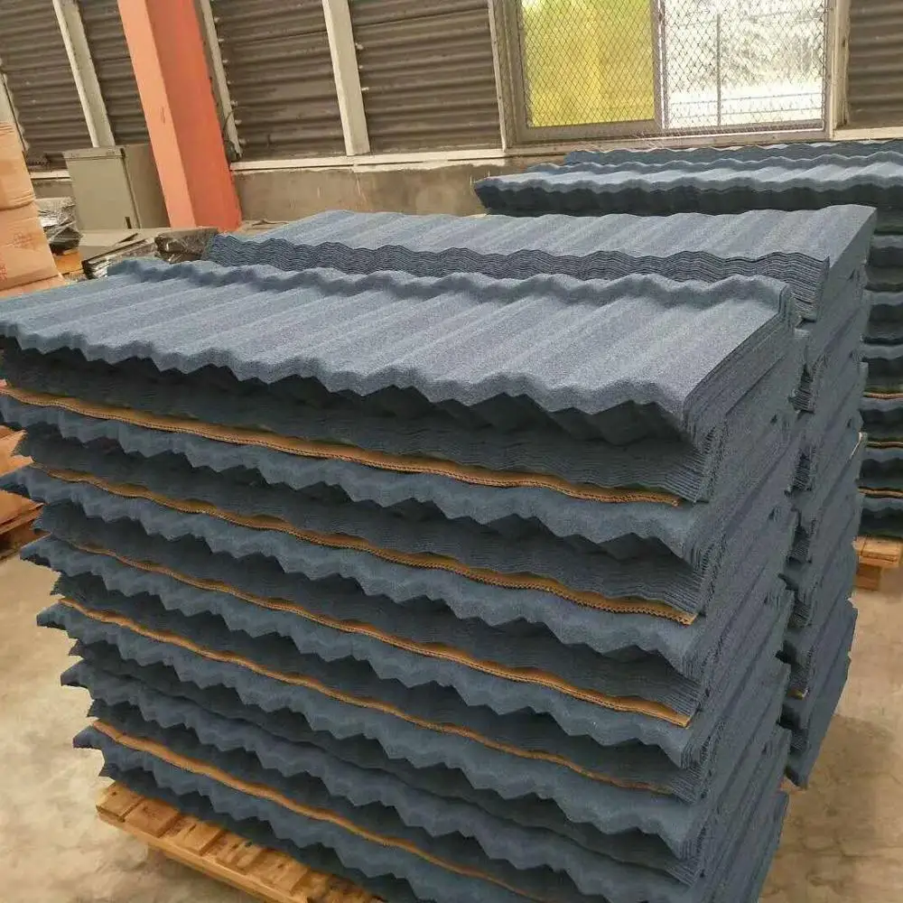 Stone coated steel roofing tile/Stone coated metal roof tile for Nigeria Morocco Togo Sierra Leone
