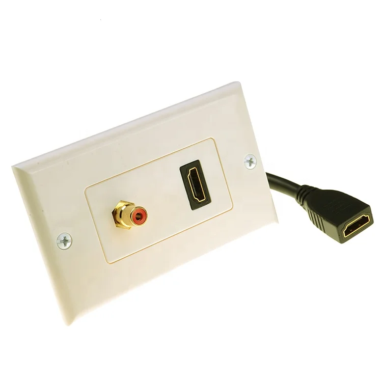 USA Design HDMI+RCA mounted Faceplate Multiple Wall plate