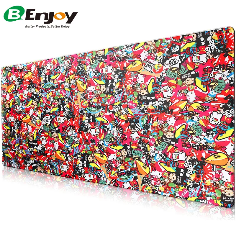 High Quality Custom Personalized Anime Big Large Size Rubber Neoprene  Water Resistant  Sublimation Gamer Gaming Mouse Pad