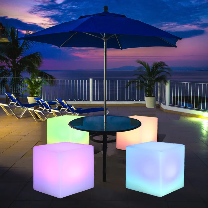 IP68 Outdoor square led stage light led cube chair light 10cm 20cm 30cm 40cm 50cm