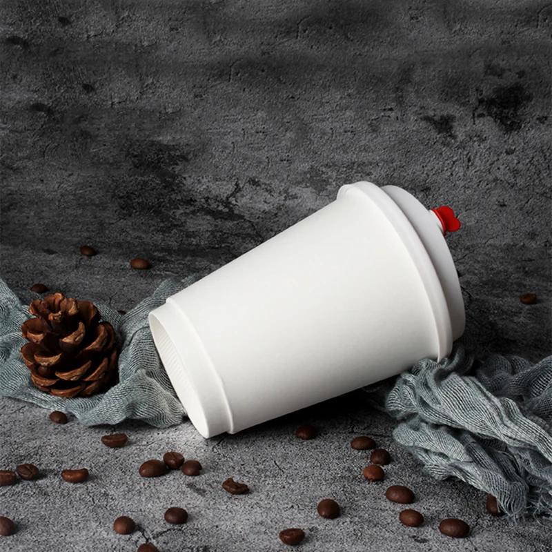 Takeaway packing hot drinks disposable ribbed corrugated tea ripple coffee paper cup
