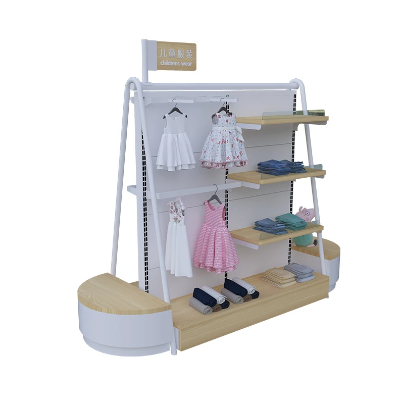 Baby shop shelves  Metallic Customized Wood Store Style Stand Simple and beautiful Rack Display Shelf