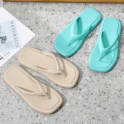 Summer Women Slippers Fashion Ladies Clip Toe Flat Heel Outdoor Slippers Female Casual Candy Color Slides Flip Flops