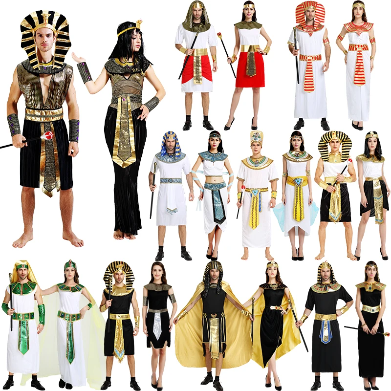 Custom Costume Halloween Cosplay Party Egyptian Pharaoh Adult King Costume For Men