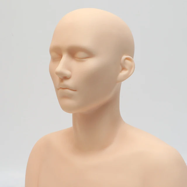 Wear resistant Cheap Price Dummy Bald beauty makeup practice cheap mannequin head With Shoulders
