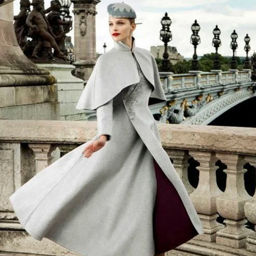 Cabin crew Cloak + Dress or Jacket + Printing Dress design custom cloud embroidery Asia stewardess hainan airline coat uniform