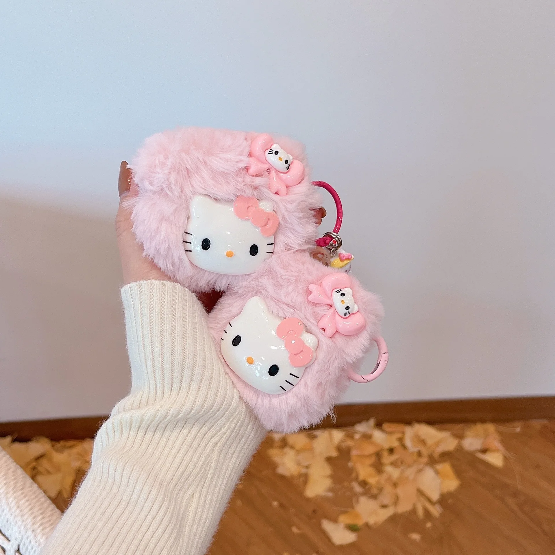 Симпатичные Мультяшные плюшевые 3D sanrioed HelloKitty анти-падение аксессуары для наушников чехол Airpods pro 1 2 3 плюшевый