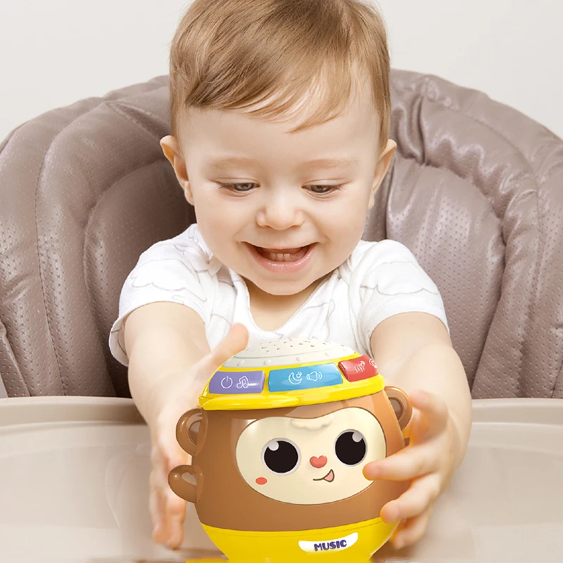 Silicone Material Tumbler Roly-poly Toy Baby Balance Tumbler Toy projection Cartoon Figures Baby Educational Stacking Toys