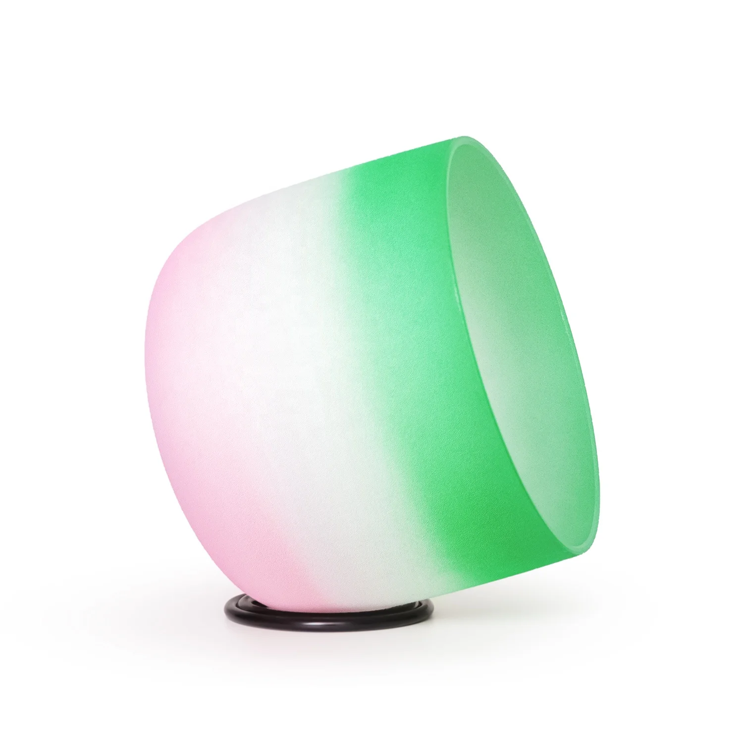 KVKA Chakra Quartz Frosted Crystal Singing Bowl Rainbow Colored Free Shipping