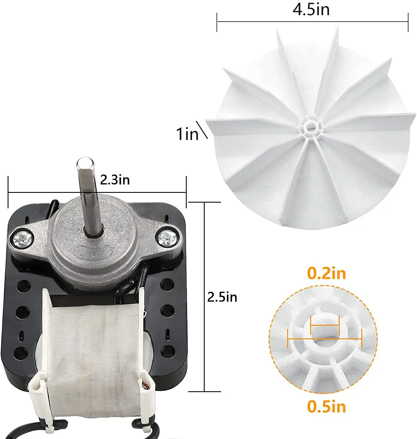 Refrigerator Part  Evaporator Fan Motor  SM550  universal bathroom vent fan motor C01575 cooling fan 110V 120V 50HZ 60HZ