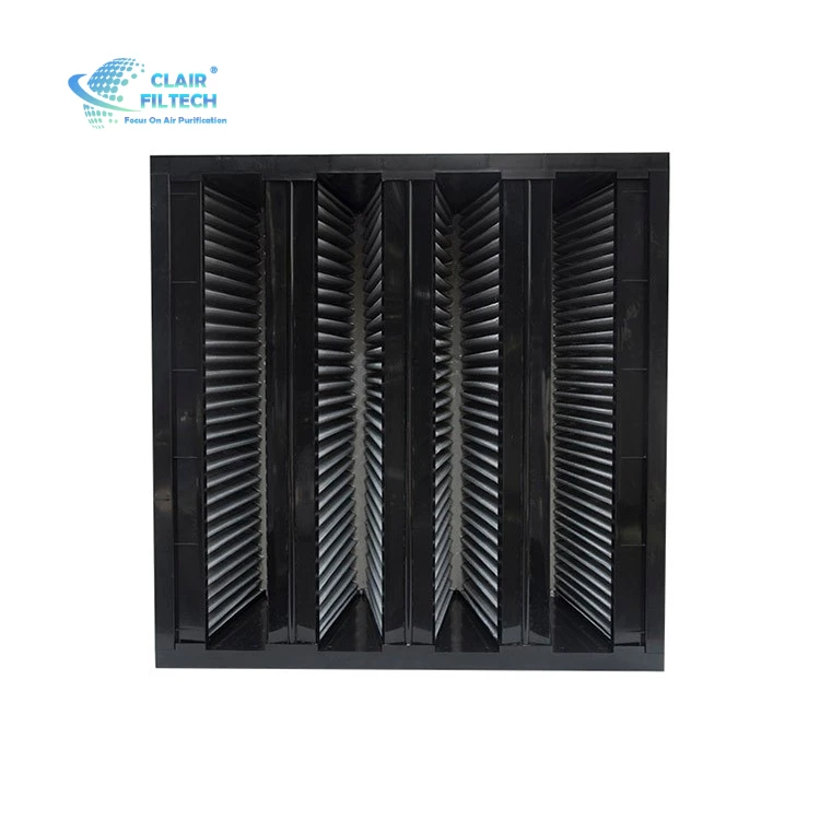 Мини-плиссированный компактный 4 В банковский воздушный фильтр F7 пластиковая рамка V