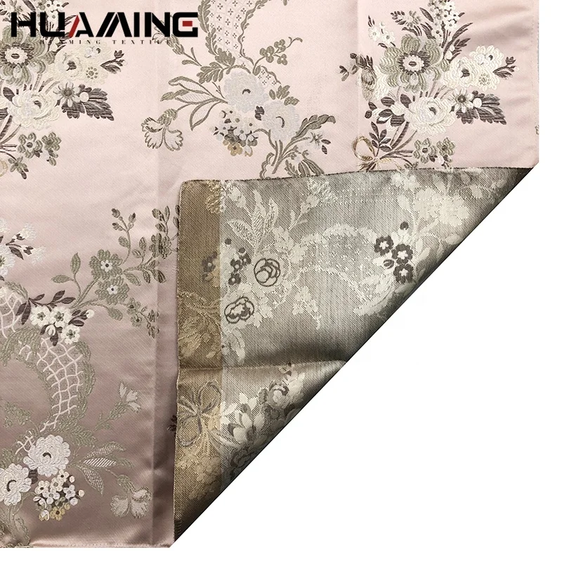Luxury Chinese Style High Density Sofa Fabric Jacquard Yarn Dyed Upholstery Cushion Cover Fabric