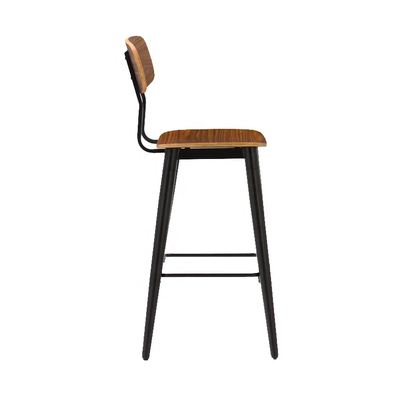 Bar Furniture Bent Plywood High Wooden Bar Stools