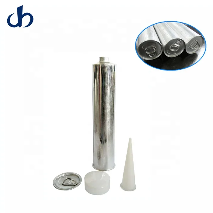 Empty Aluminum Cartridge Set With Stopper and Nozzle For Chemical Sealant Packing