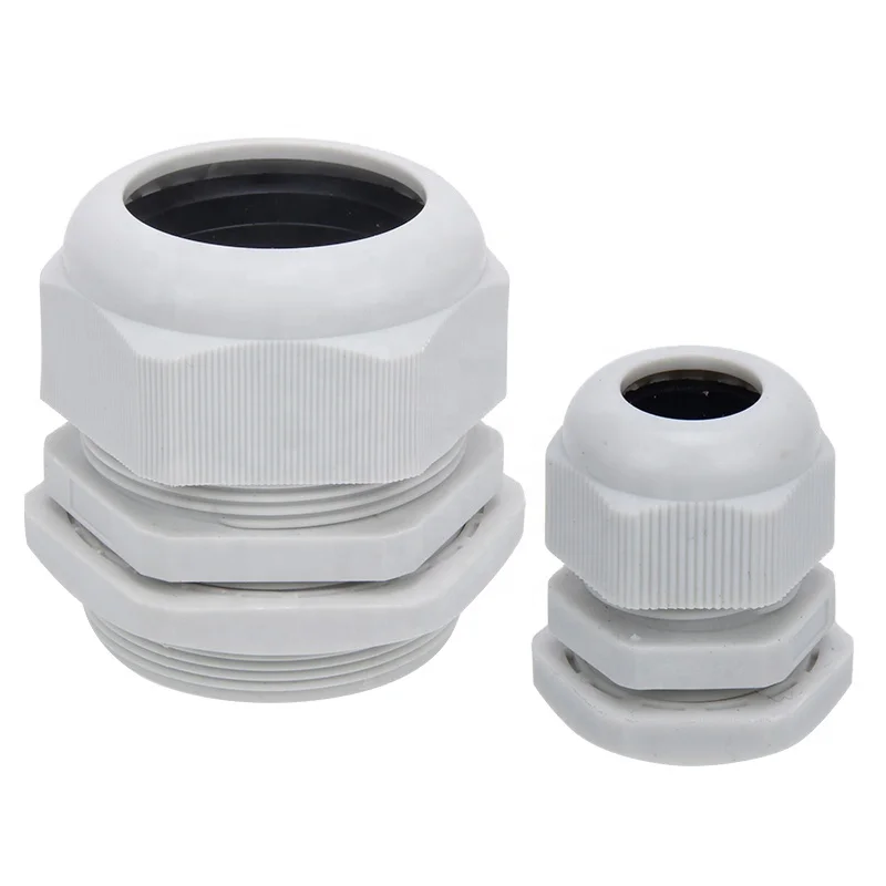 
White Black IP68 M30 Type PA Material Wire CE Waterproof Nylon Plastic Cable Gland Connector 
