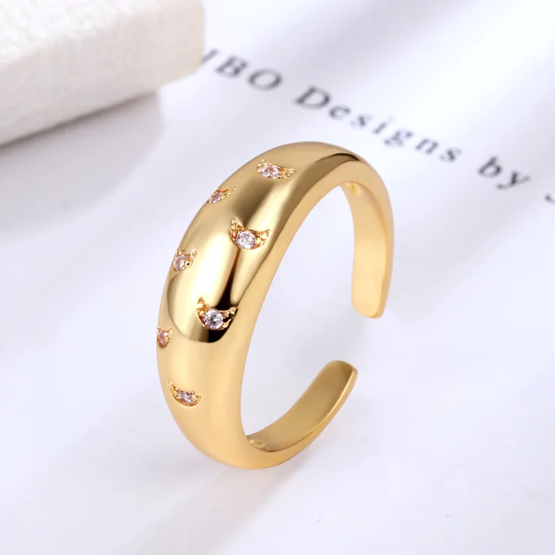 Fashion Jewelry  Couple Rings Jewelry For Women  Open Adjustable Small Star Zircon Rings For Women