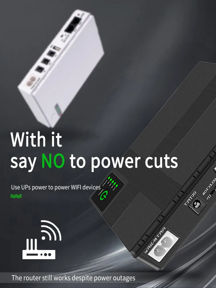 Источник бесперебойного питания HKIVI 5 В 9 12 15 24 DC UPS 10400 мАч для Wi-Fi маршрутизатора портативный аккумулятор мини-ИБП с