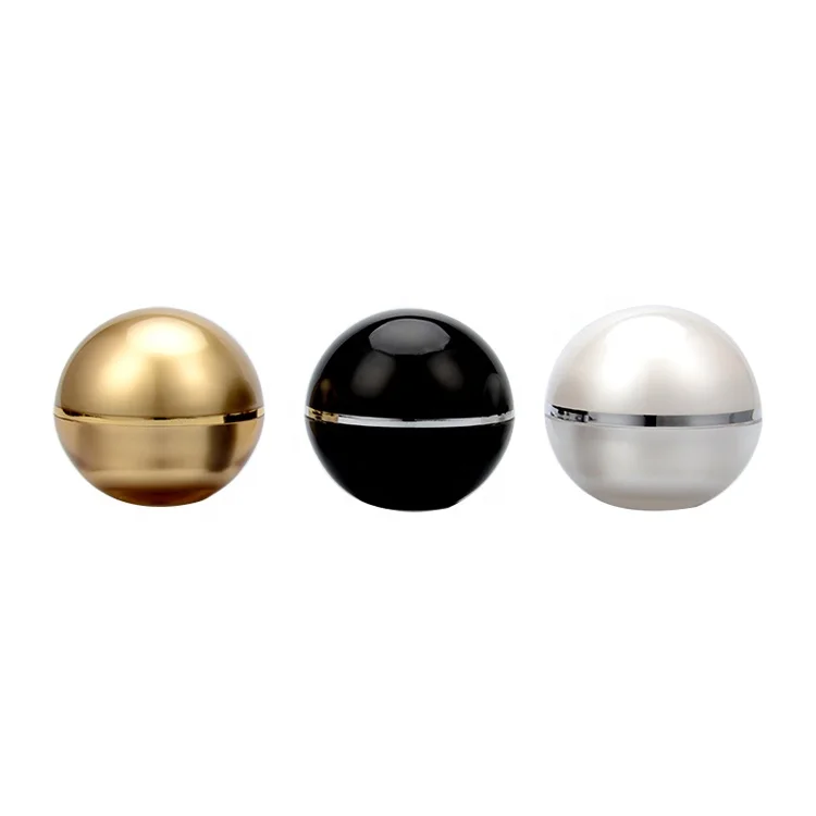 
fancy 10g 15g 30g 50g 100g cosmetics plastic jar ball shape eye facial 50g plastic acrylic cream jar 1.7 oz cosmetic sphere jar 