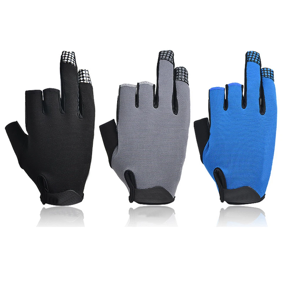 2021хит продаж уличные Нескользящие водонепроницаемые рыболовные перчатки с логотипом волшебная лента Рыболовные Перчатки