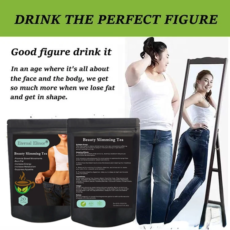 Customized Flavors Peach Orange Lemon Amazing Weight Loss Effect Detox Body Eternalelinor Slimming Milk Tea