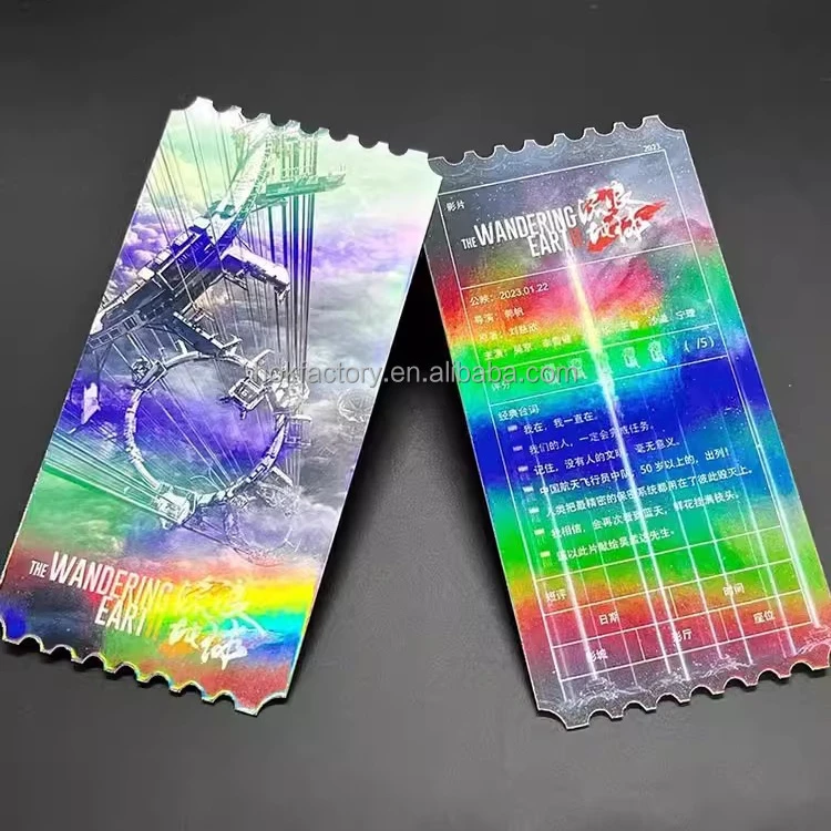 Custom both side printing Holographic kpop ticket of photocards banner ticket for events