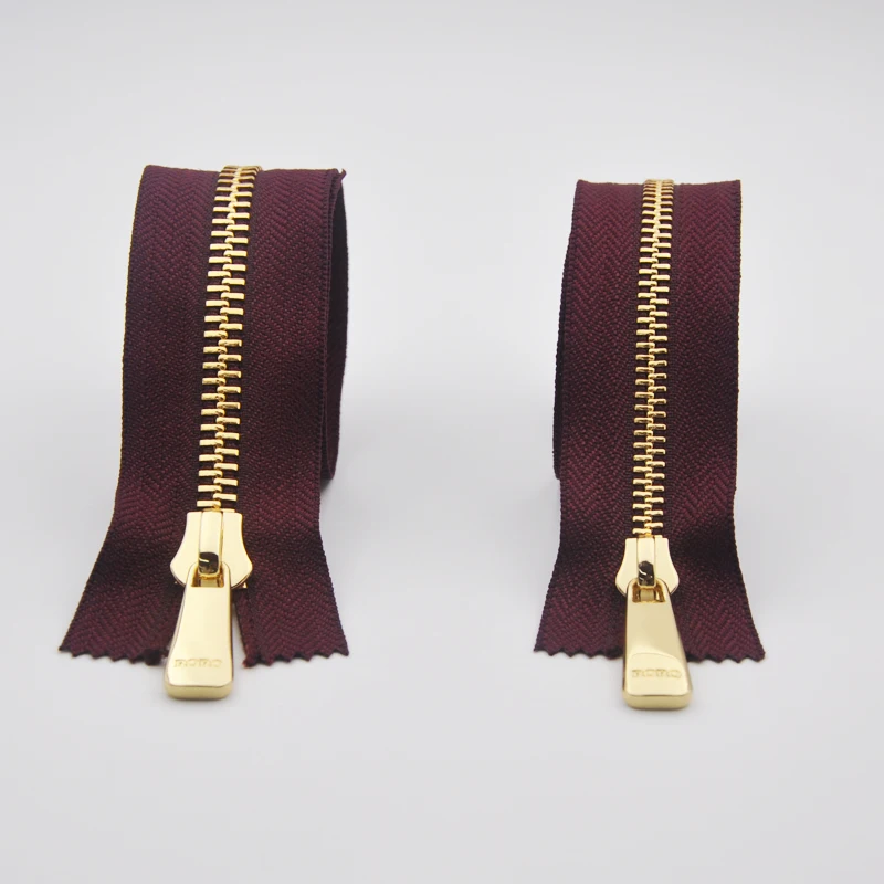  Открытый конец китайский поставщик купить оптом на заказ 5 # золотые металлические молнии набор длинных лент рулоны дворе для курток