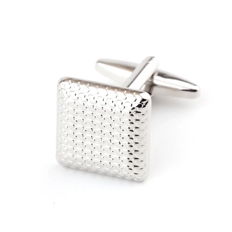 Wholesale stocks blank silver cufflinks for mens shirts