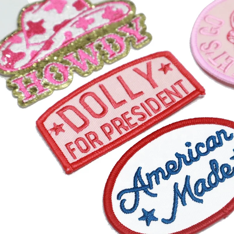 Heat Press Custom Logo Gift Badges,Embroidered Embroidery Laser Cut Patch Sew Iron On Hat Patches For Hats