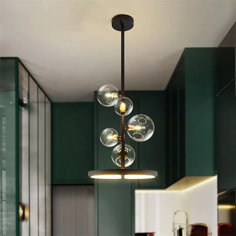 Glass Balls Living Room Bedroom Kitchen Nordic Pendant Lamp Decoration Home Indoor Lighting Led Modern Chandelier Luxury