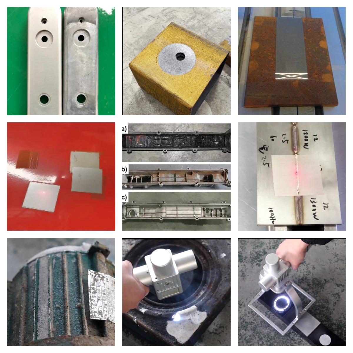 portable handheld rust remove oil cleaning paint removal laser cleaning machine for metal mold wood coating