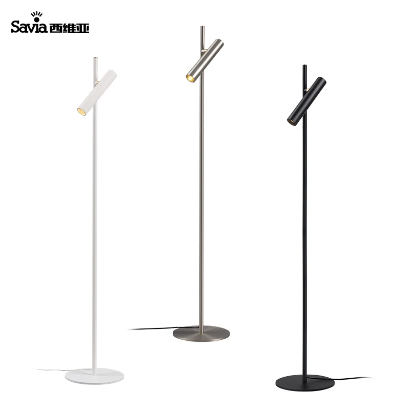 Savia Aluminum Iron LED Floor Lamp Standing Light Reading Modern Adjustable Dimmable For Hotel Bedroom living room