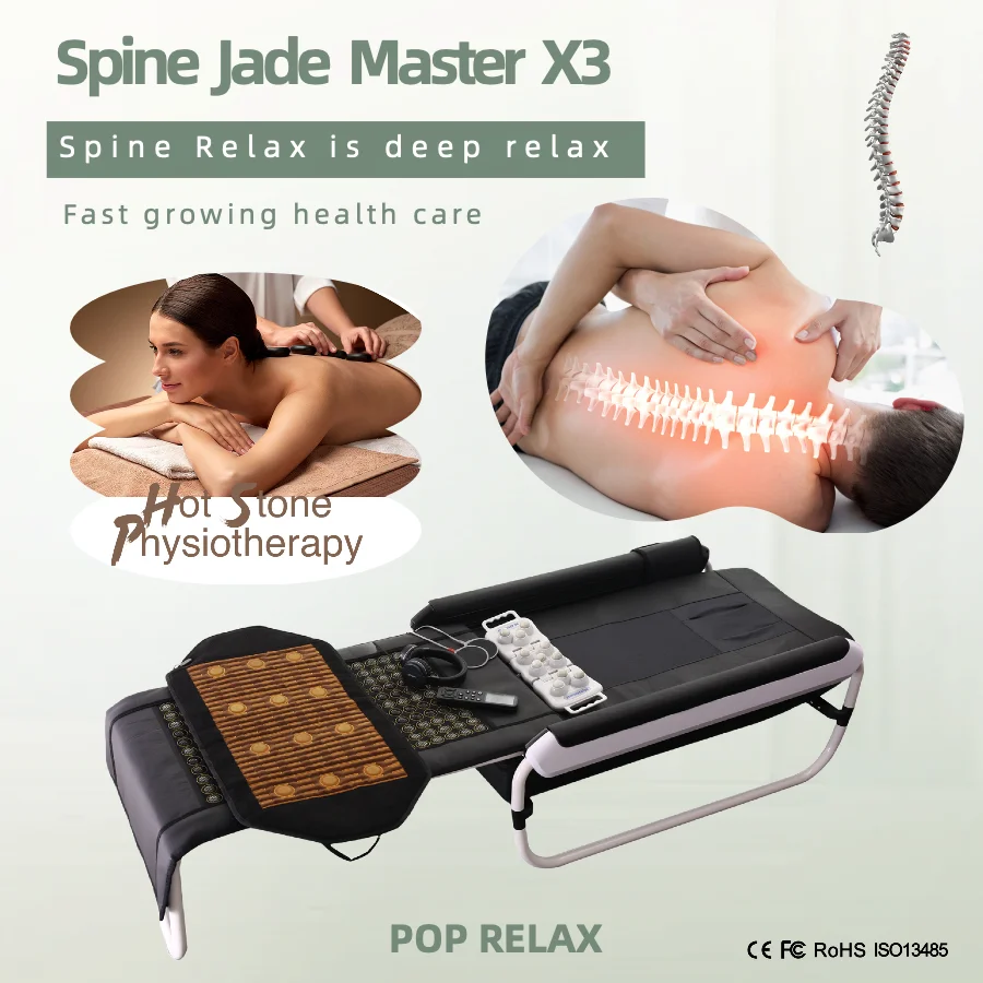 Korea style master V3 V4 Korea electric jade roller thermal therapy bed with intelligent spine traction infrared massage bed