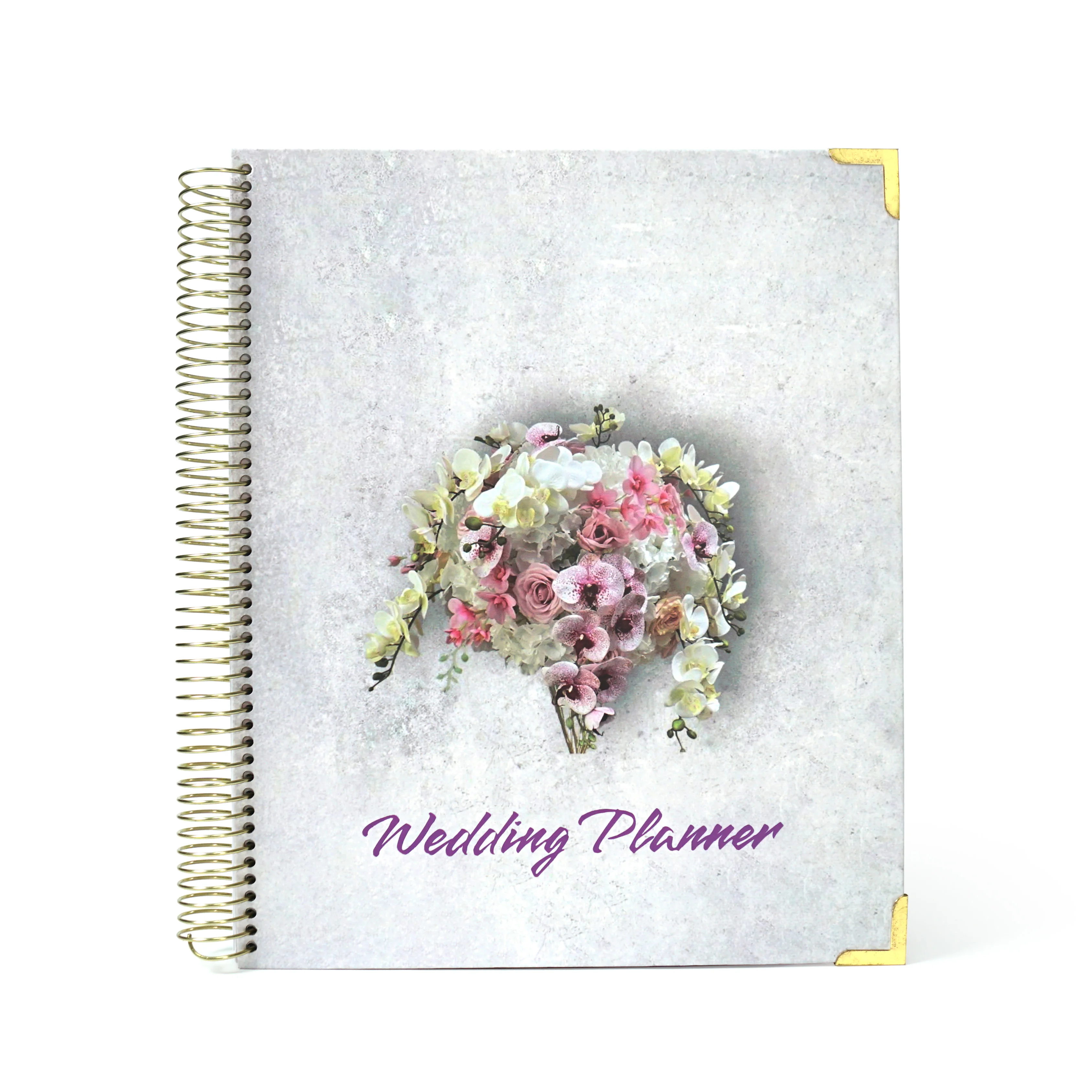 Custom Printing Wedding Planner Organizer comprehensive Planning Diary Hardcover A5 Wedding Guest Book Planner for Brid