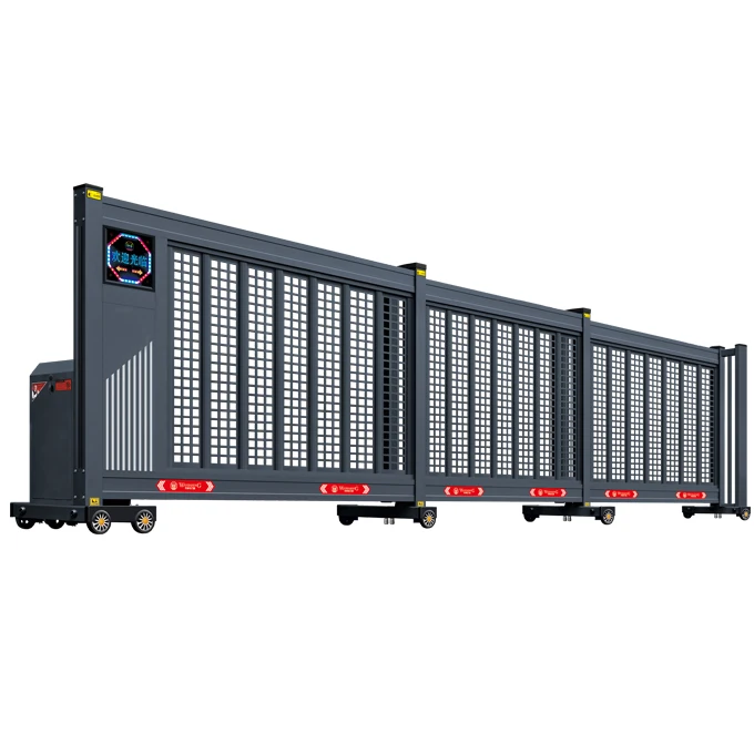 Industrial Driveway Entry Sliding Gates Automatic with Smart Electric Motor  Aluminum Alloy Main Gate
