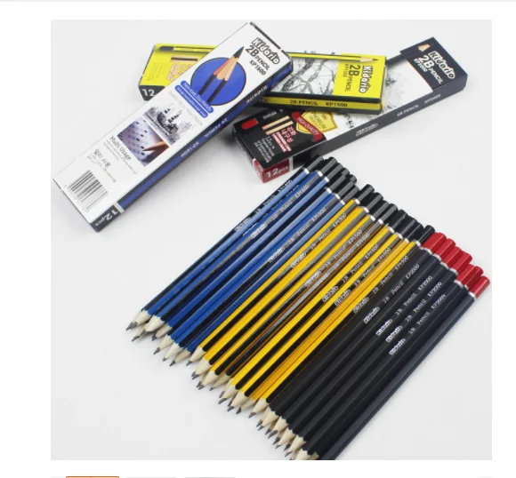 Wholesale students wood standard sketch pencils with eraser for sketching drawing