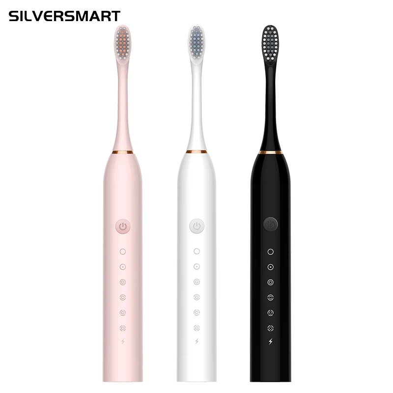 
Sonic Powerful Ultrasonic USB Rechargeable Adult Whitening Electric Toothbrush 